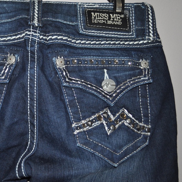 Miss Me Jeans Sz 26 Stretch Easy Capri - Picture 2 of 5